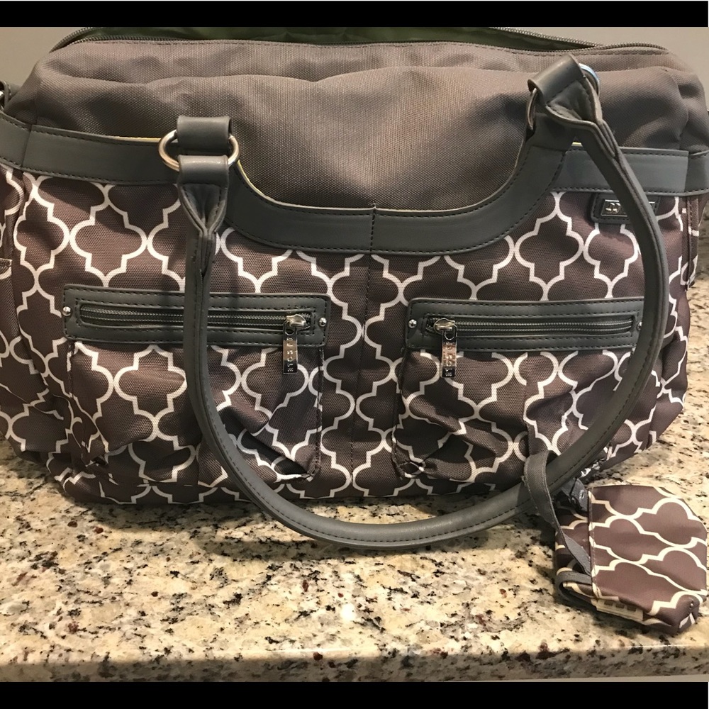 Diaper bag and pacifier holder . J J Cole